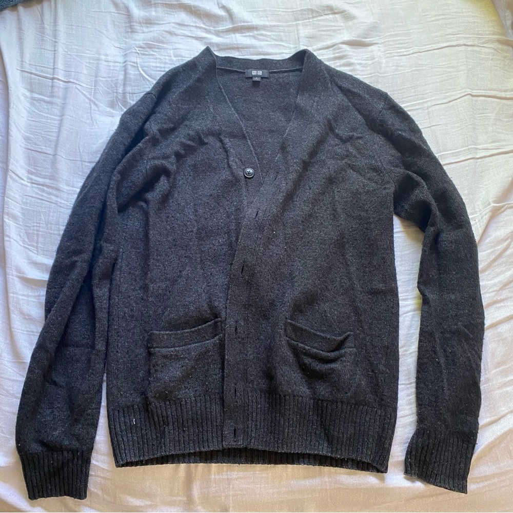 Uniqlo Gray Wool Cardigan